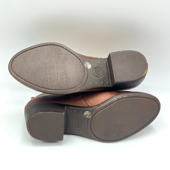 Lucky Brand Womens Size 5 Basel Brown Leather Ankle Boots Booties Shoes‎ - Picture 9 of 15